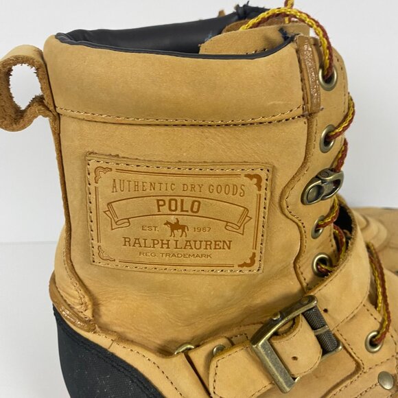 Polo Ralph Lauren Tenard Boots Men's 9.5 D Duck Boots Tan Brown Suede Leather - Picture 7 of 16